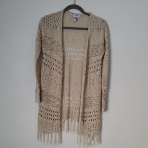 Elegant Beige Knit Cardigan